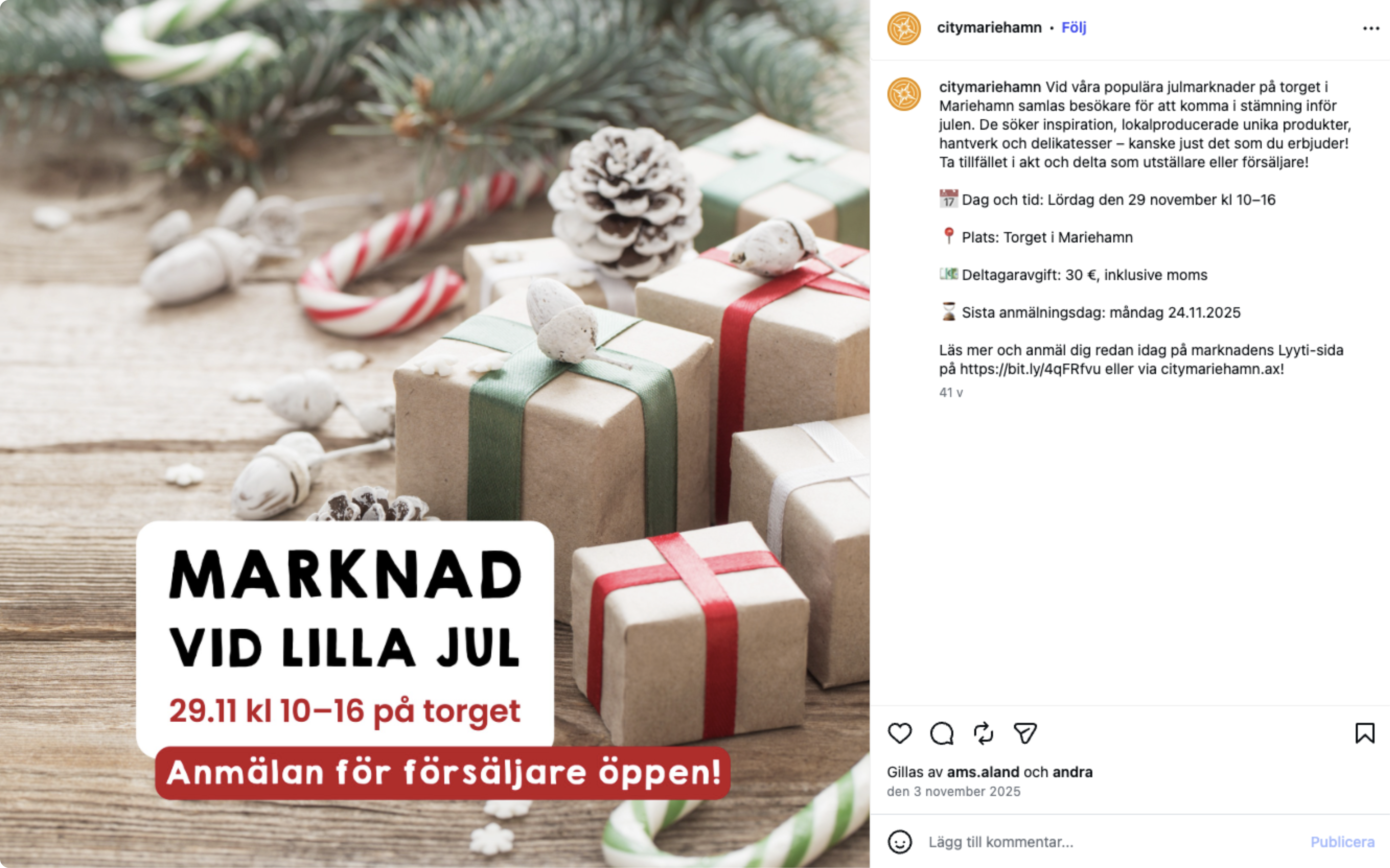 Kommunikatörstjänster för City Mariehamn 2025