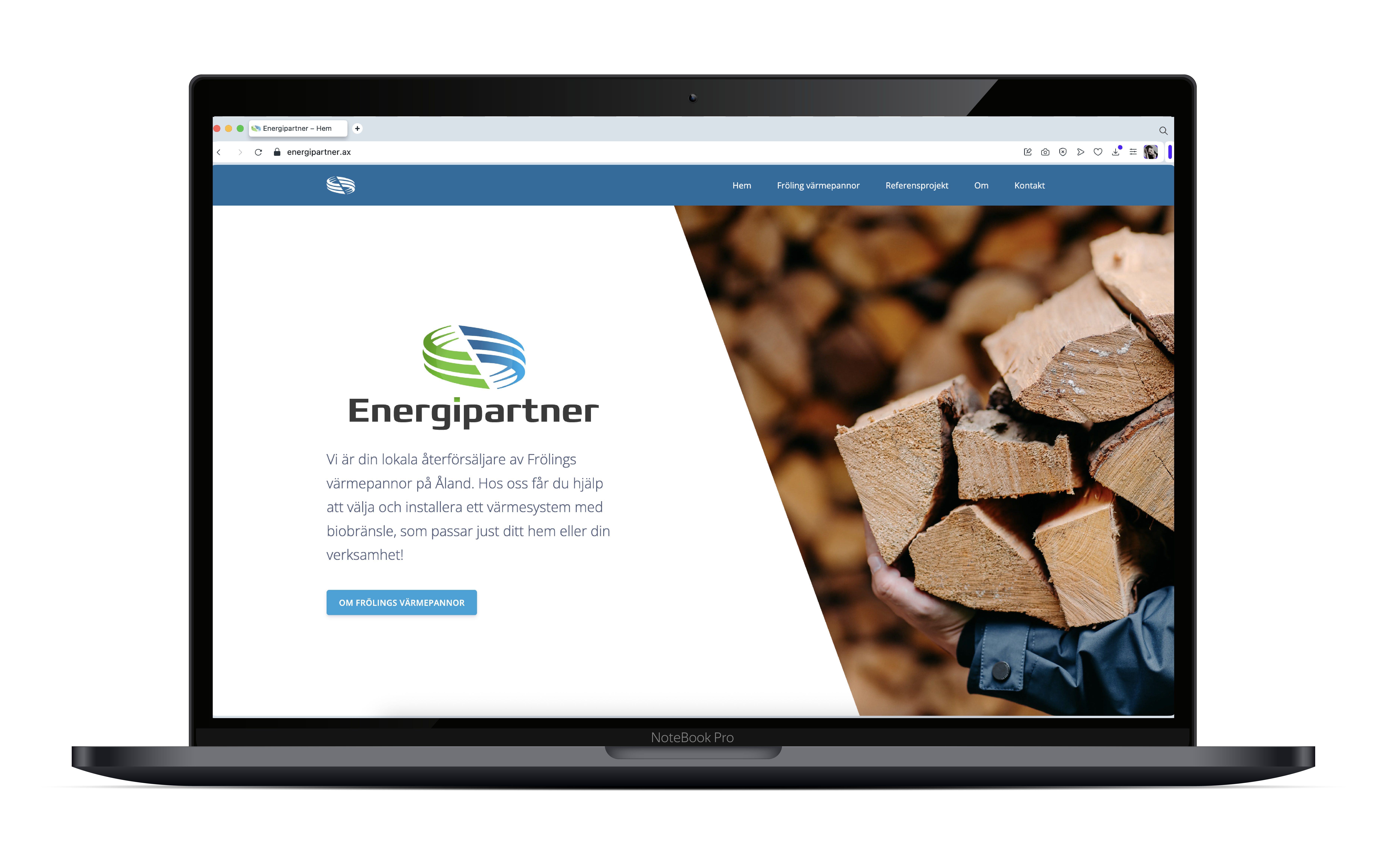 Tydlig och förtroendeingivande hemsida för Energipartner Åland