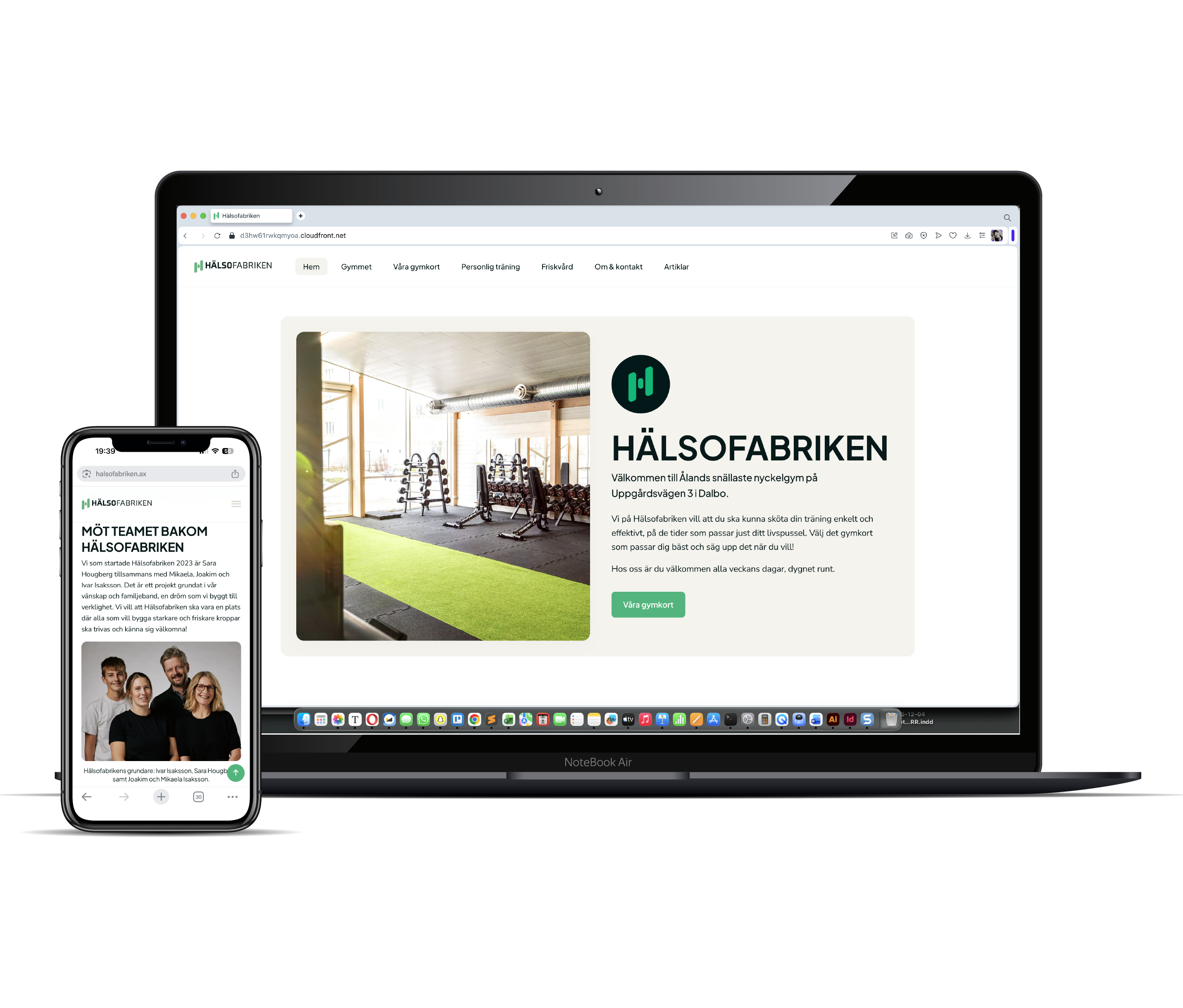 Moderna och levande hemsidor för Hälsofabriken på Åland och i Ödåkra