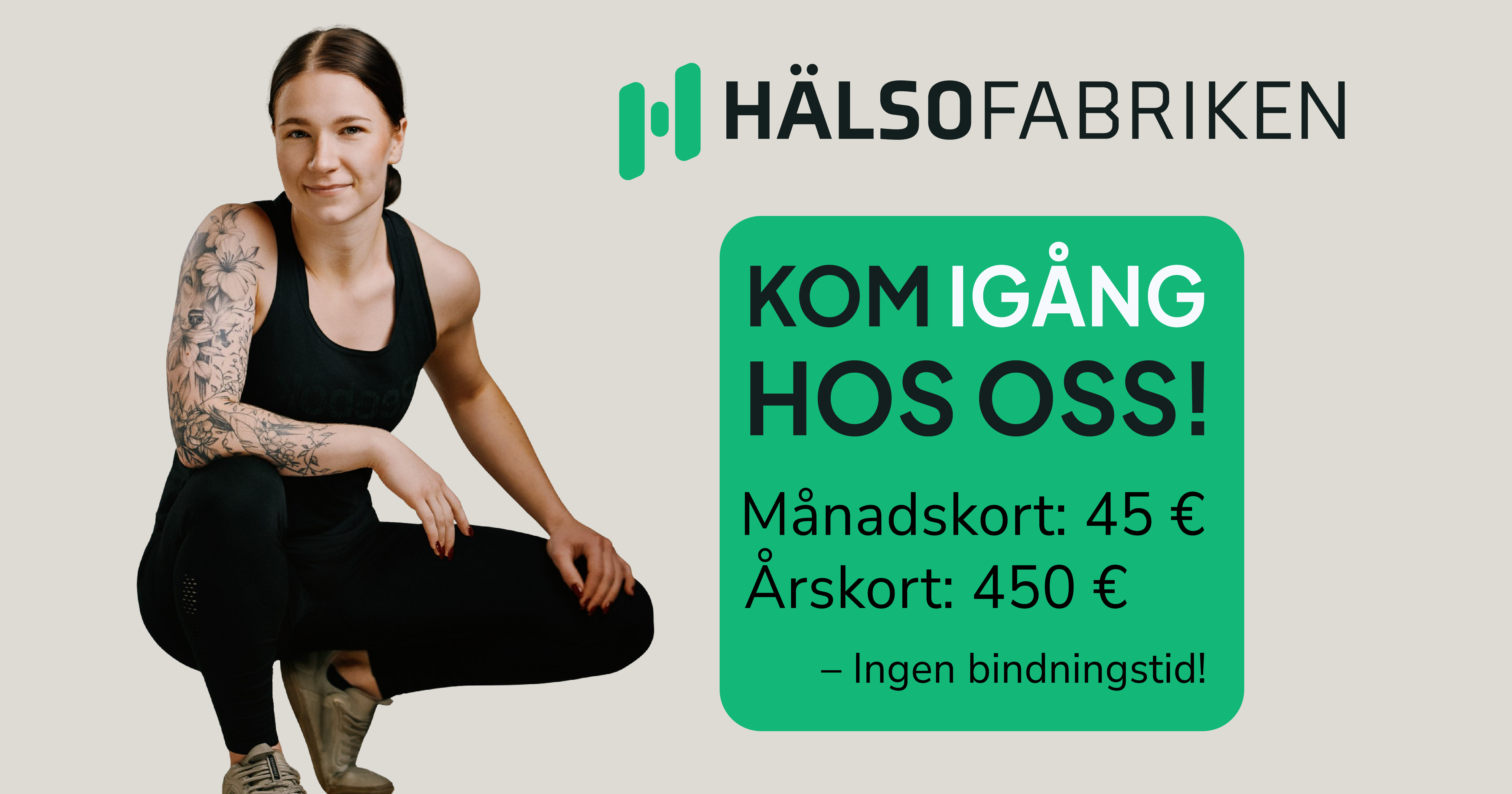 Reklamkampanjer som uppmärksammar erbjudanden för Hälsofabriken