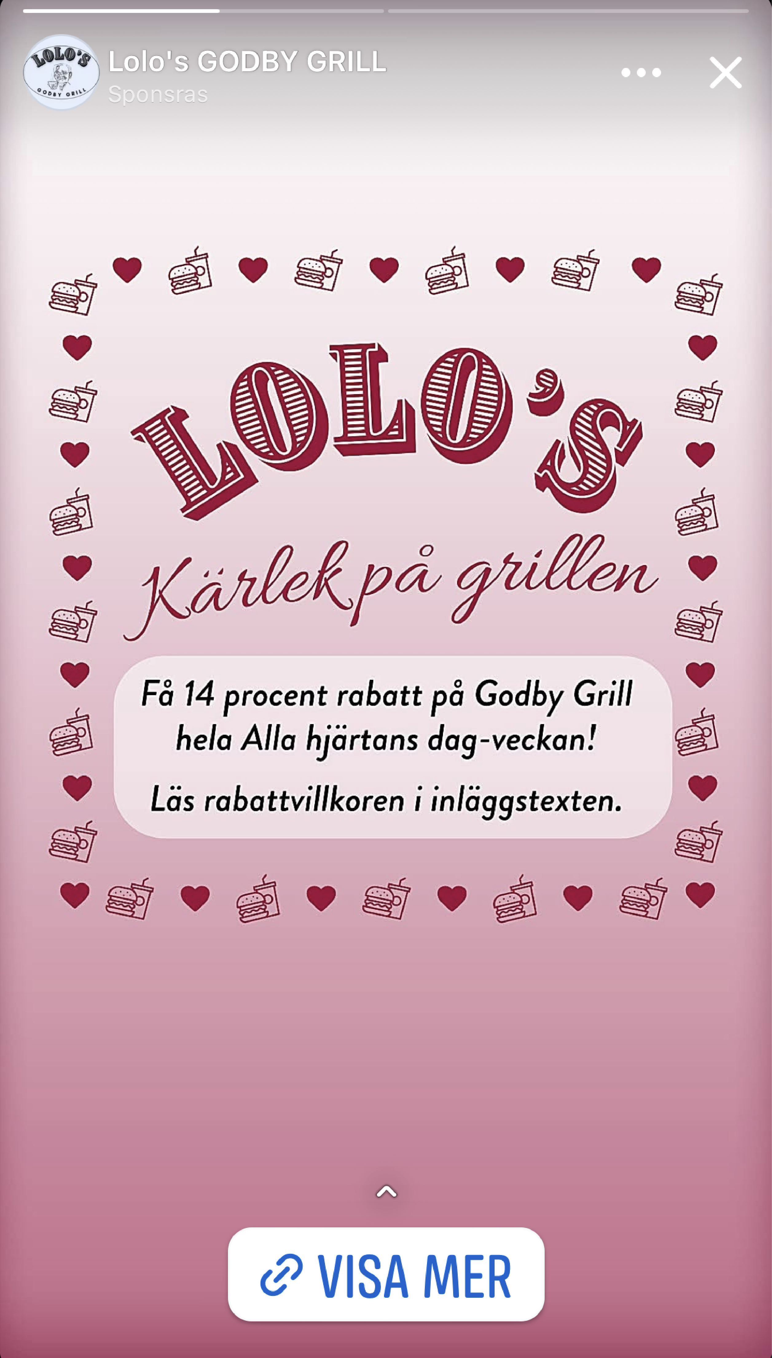 Annonskampanj i sociala medier för Lolo's vid alla hjärtans dag