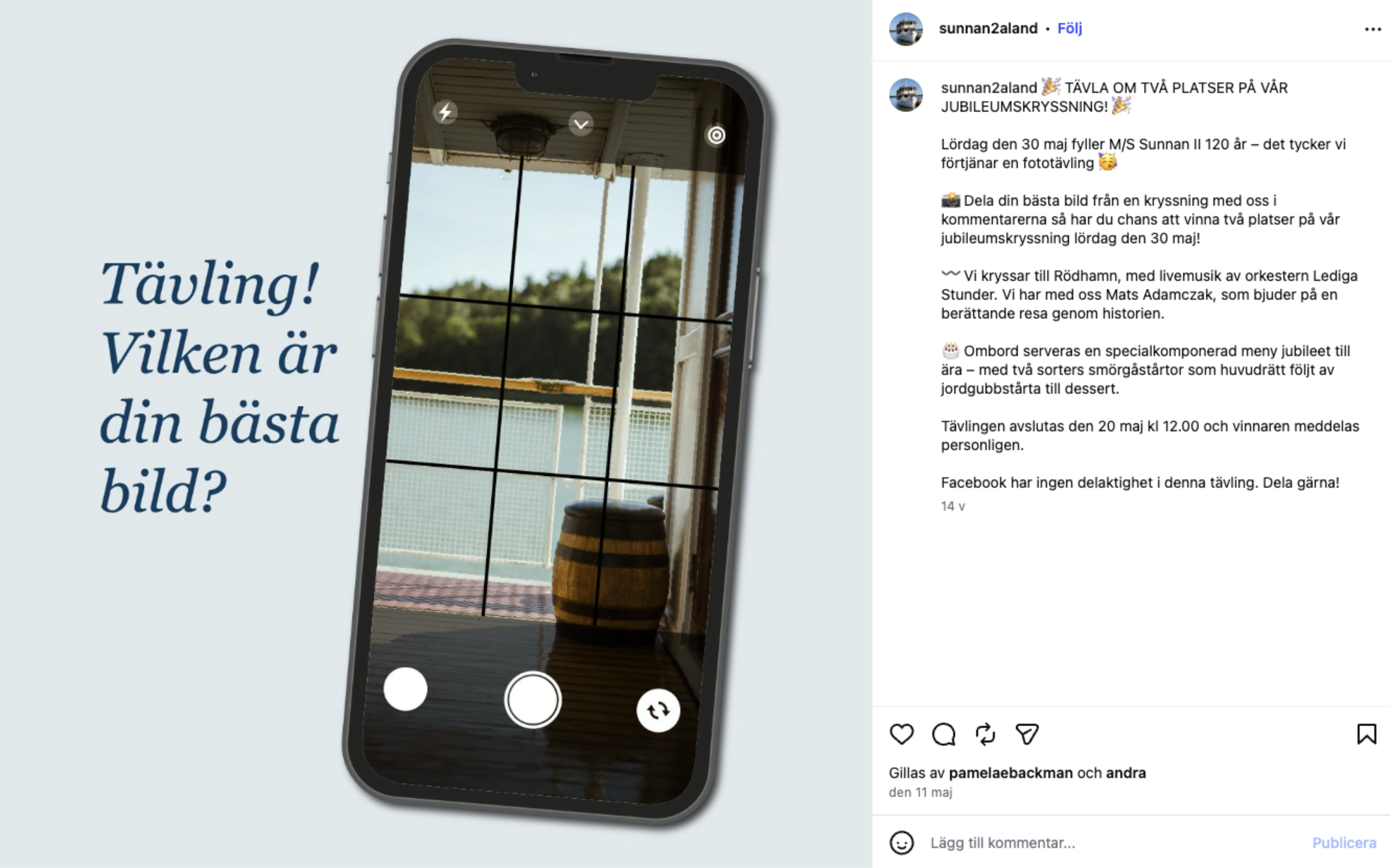 Relevant och engagerande innehåll för M/S Sunnan II